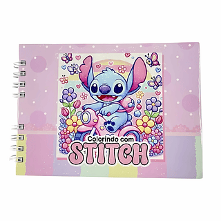 Caderno de Colorir Stitch (Bobbie Goods) Rosa
