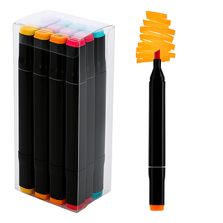 Kit Canetinha 12 Cores Embalagem de Plástico