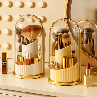 Organizador de Maquiagem e Pinceis Rotativo 360º