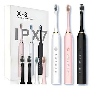 Escova De Dentes Elétrica Ultra-sônica Recarregável 4 Cabeça 5v IPX7 (CONTÉM 1 UNIDADE)