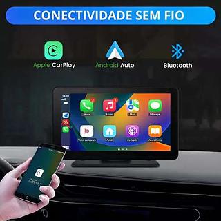 Tela multimidia automotiva 7 polegadas sem fio (ANDROID AUTO CARPLAY)