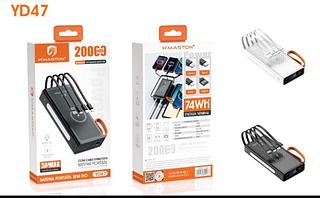 Carregador portátil 20000MAH Inducao 74wh com tudos cabo com led (1N-2)