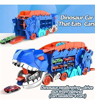 Maleta Caminhão Dinossauro Transformável 3 em 1 – 5 peças