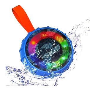 Caixa De Som Fm Luz Led À Prova D'agua Rádio