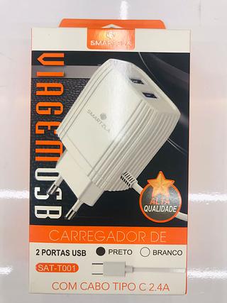 Carregador smart zala TYPO-C 2.4A