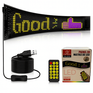 Painel de Matriz de Led Flexível RGB 60x12cm