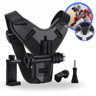 Suporte Câmera Celular Gopro Para Capacete Posição De Queixo