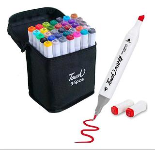 PROMOÇÃO: Kit Canetinha Ponta Dupla 36 CORES