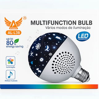 Lâmpada Giratória Colorida Led Bola Maluca Rgb