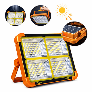 Luminária LED Solar 100W com Painel Monocristalino 288 LEDs 5 Modos