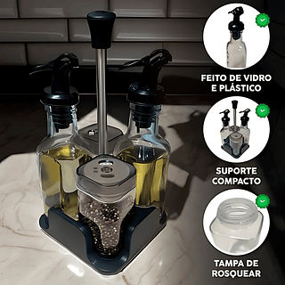 Kit de Galhetas e Porta-Temperos