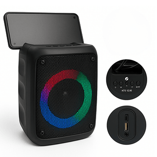 Caixa De Som Bluetooth C/ Suporte De Celular Alta Potencia