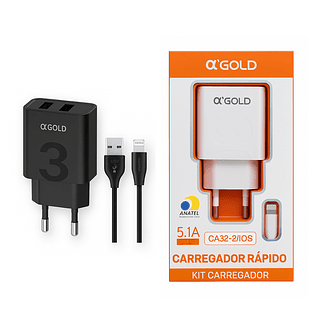Carregador Rápido 2USB 5.1 iOS