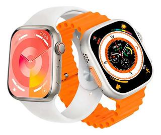 Kit 2 Relogio Smartwatch Com 6 Pulseiras Super Amoled Agold