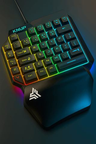 Mini Teclado Gamer Uma Mão 39 teclas