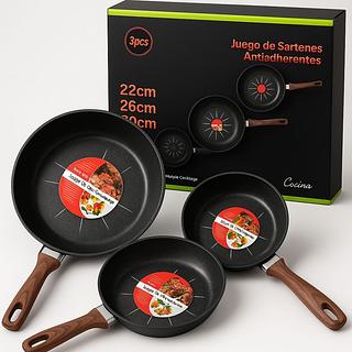 Kit 3 Frigideiras Antiaderentes