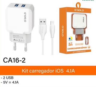 Carregador turbo 4.1A 2USB IOS