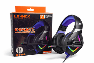 Fone de Ouvido com Fio USB Headset Gamer Led com Microfone para PC