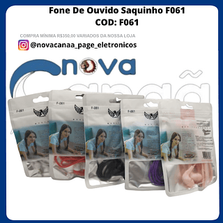 Fone De Ouvido Saquinho F061