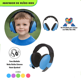 Abafador de Ruídos com Isolamento Acústico Infantil - Cores Variadas