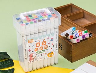 Kit Canetinha Ponta Dupla 36 Cores