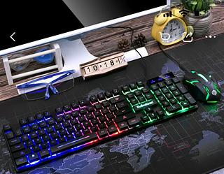 TECLADO KIT COM LED C/FIO MOUSE