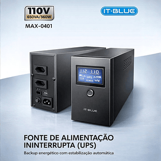 Fonte De Energia Nobreak Estabilização Automática 110v 800va 480w