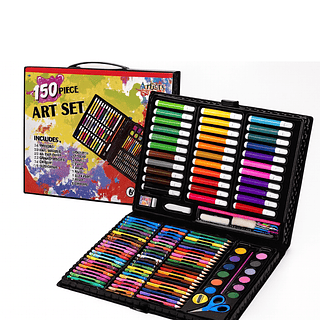Maleta de Pintura 150 Peças Coloridas Estojo De Arte Infantil