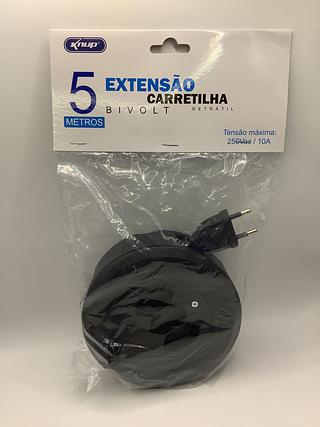 Extensão carretilha 3 tomadas 5M bivolt