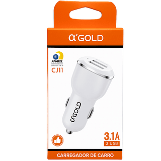 Carregador de Carro 3.1 / 2USB