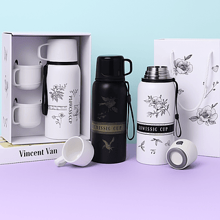 Garrafa Térmica Café/Chá com Xicara de Plástico 600ML (SEM GARANTIA)