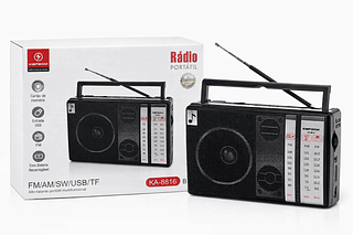Radio Antigo Retro Bluetooth Am/fm Com Antena Recarregável Usb Cartão