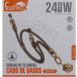 Cabo de Dados Cordão do TELEMÓVEL 240W 4em1