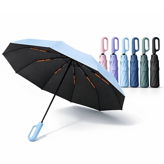 Guarda-chuva Automático Proteção Solar UV Dobrável Anel de Fivela Pendurável