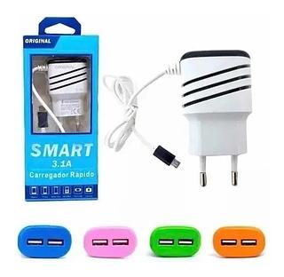 Carregador Smart Tipo-c Rápido 3.1a 2-usb