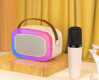 Caixa de som karaokê portátil com 10W (1 MICROFONE)