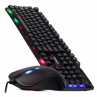 Kit Teclado E Mouse C/ Fio Rgb Gamer