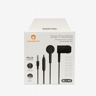 Fone de Ouvido com fio Som Premium
