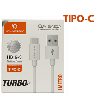Cabo Carregamento Saida 6A USB - Tipo C
