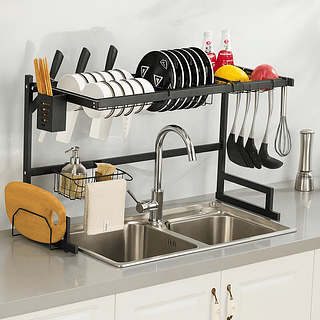 Escorredor de Louça Organizador de Pia Aço Sustentável