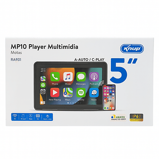 Multimídia para Moto CarPlay Touch Wi-Fi 1080p USB Android KNUP