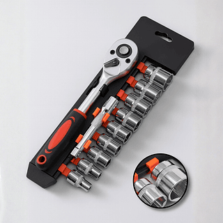 Jogo De Soquete Sextavado 1/2 Com 12 Peças