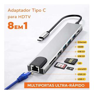 ADAPTADOR TIPO C PARA HDTV 8 EM 1