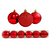 Bolas de Natal 8cm tubo com 6pç Glitter/Fosca/Lisa