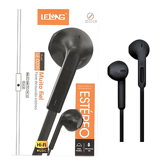 Fone com fio estéreo LELONG