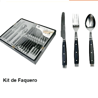 Conjunto de talheres PRETO 16 PEÇAS