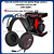 Fone de ouvido over-ear gamer Knup KP-401 preto e vermelho com luz LED (1R-1)